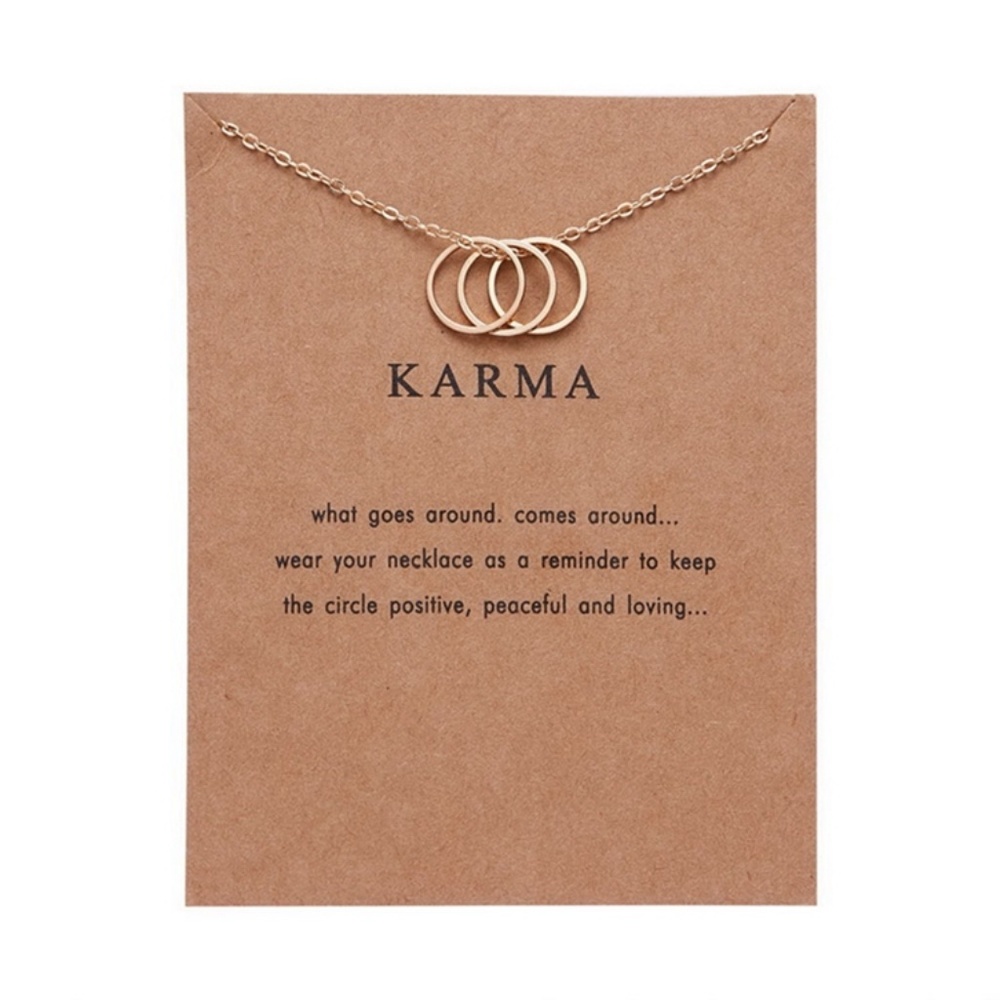 Gold Toned Karma Necklace